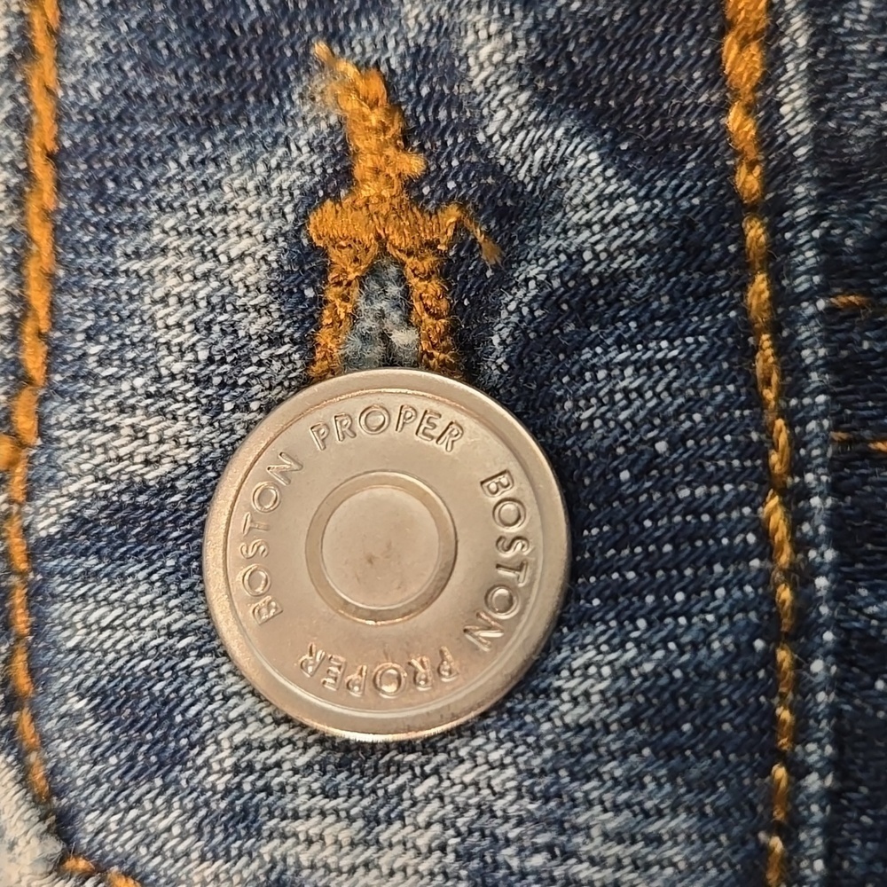 Boston Proper Patchwork With Sequines Distressed … - image 5